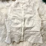 Heartloom  Andress Eggshell Washed Cotton Voile Cap Sleeve w/Lace Trim S/M NWT Photo 2