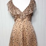 Nasty Gal Cream Mini Sundress with stars Sleeveless Scoop Neck size 4 Photo 0