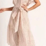 Cleobella  Odelia cotton ruffle beige printed boho dress small Photo 0