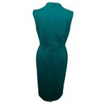 Ann Taylor Emerald Kelly Green High Neck Sleeveless Midi Sheath Dress Size 4 Photo 4
