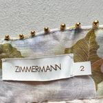 Zimmermann NWOT  Tempo Disc Embellishment Chiffon Mini Linen Skirt Size AU 2 Photo 9