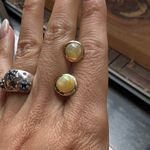 Brand New Natural Opal 9K Solid Yellow Gold Sphere Bezel Settings Earrings/Studs Photo 4