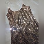 Free People gold disco sequin dress mini spring party boho sheer classic $110 Photo 5