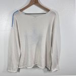 Wild Fable Large Star Knit Sweater Off White Blue Stitch Long Sleeve Loose Fit Photo 2
