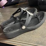 Crocs  Black Sandals with Silver Ring Photo 5