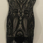 Flapper Dress Women Sz Lg Black 1920s Gatsby Flapper Party Holiday NYE Lace Sexy Photo 0