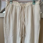 Banana Republic  Rayon Paper bag‎ Jogger Pants Ivory Women’s Size M Medium Photo 1