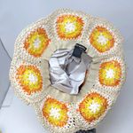 Steve Madden Woven Granny Square Bucket Hat OS Photo 2