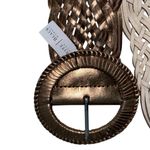 White House | Black Market New VTG Y2K  Woven Braid Wide Belt Bronze Leather Boho y2k Photo 2