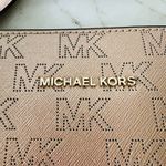 Michael Kors  Voyager Ballet Metallic Pink Leather East West Tote Bag Photo 5