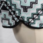 No Boundaries Black White and Teal Mint Southwestern Tribal Print Soft Shorts with Pockets Photo 6