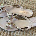 Studded Jelly Sandals Ann More Size 37 or 6.5 US Gold Photo 1