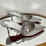 Christian Louboutin Planet Queen 70 Glitter Leather Pump in Silver Glitter Photo 5