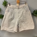 Vtg Size 13/14 90s High Waist Pleated Mom Shorts Denim Bermuda High Rise Pockets Blue Photo 0