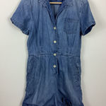 J.Crew  Chambray Denim Romper Size 8 Photo 0
