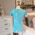Awake Sky Blue Tie Dye Tee Cotton Comfy Lightweight Short Sleeve Shirt  Womens M Photo 4