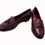 Etienne Aigner women’s red wine penny loafer shoes size 5.5M SKU 5040 Photo 2