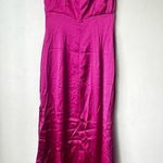 Princess Polly Lynsey Fuchsia Satin Side Slit Midi Dress 4 Photo 12
