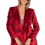 Free People  Red Velvet Ashby Blazer Photo 13