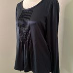 Etro dark blue silk long sleeve top size 38 Photo 2