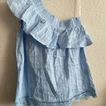 Sweet Wanderer 💥🆕 Sweet Wander Cold Shoulder Ruffle Top Blue S🆕 Photo 0