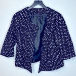 Talbots  Tweed Open Cropped Black White Jacket Size 12P Photo 0