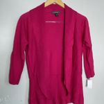 Ralph Lauren  Cardigan M 100% Cotton Lightweight Open Front Pink 3/4 Sleeve Photo 0