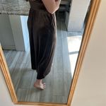 Love Riche Women's Velvet Wide-Leg Jumpsuit Medium Chocolate Brown Photo 3