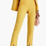 Diane Von Furstenberg DVF  Yellow Pants 15 Wilder crepe tapered Leg Ankle Elegant Photo 0