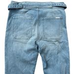 White House | Black Market High Rise Belted Flare Jeans Blue Size 6 Petite Photo 7