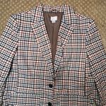 A New Day Autumn Plaid 2 Button Blazer Jacket Brown Preppy Academia Old Money Photo 5