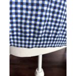 Talbots 1X Blue Gingham Check Cotton Knit Sleeveless Tank Sweater Top Photo 3