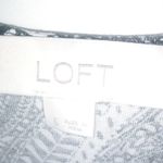Loft S Paisley Cross Over Front Black White Top Photo 3