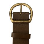 Faded Glory Bohemian Studded Tooled Brown Leather Unisex Belt L Photo 5