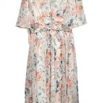 MissJophiel Ruffled Tea Length Pink Bridesmaid, Prom Dress, New with Tags Size 8 Photo 2