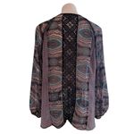 Anthropologie  Meadow Rue Giada Long Sleeve Crochet Detail Blouse Size L Photo 2