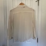 Madewell Retro Broadway&Broome Cream Silk Button Down Blouse Photo 5
