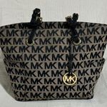 Michael Kors Michael by Jet Set Monogrammed Tote With Adjustable Leather Straps Photo 0