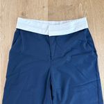 ZARA  Pants Wide Leg Contrast Waistband Size S Navy Blue White Photo 1