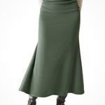 NWT OGL Move Mermaid Maxi Skirt Olive Womens Med Knit Jersey Everyday Stretch Green Photo 1