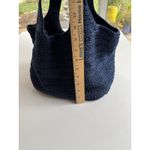 The Sak Navy Blue Crochet Hobo Shoulder Bag Handmade Indonesia Boho Photo 6