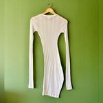 KHAITE Lenora Ribbed Long Sleeve Crew Neck Top Cream Size XS Photo 7
