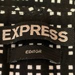 EXPRESS  Black High Rise Plaid Checkered Straight Leg Trouser Dress Pants Size 8 Photo 3