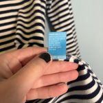 J. McLaughlin Striped 3/4 Sleeve Crewneck Top Navy White Size Medium Classic Photo 8