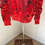 Guess Alpine Graffiti Bomber Jacket Men's Sz Medium Red Streetwear Full Zip Photo 11