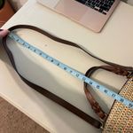 Fossil  Multi Colored Woven Brown Leather Top Handle Crossbody Medium Bag Photo 11