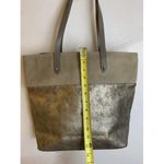 Stella & Dot  bag large shoulder gray gold leather Photo 1