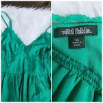 Wild Fable | Green floral jacquard tiered babydoll mini dress NWT sz XS Photo 5