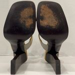 Gucci Yellow Patent Leather Mule Heel Sandals Size 7.5 37.5 Photo 9