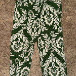Christian Siriano New York‎ Green Floral Print Linen Blend Pants L summer vacay Size L Photo 0